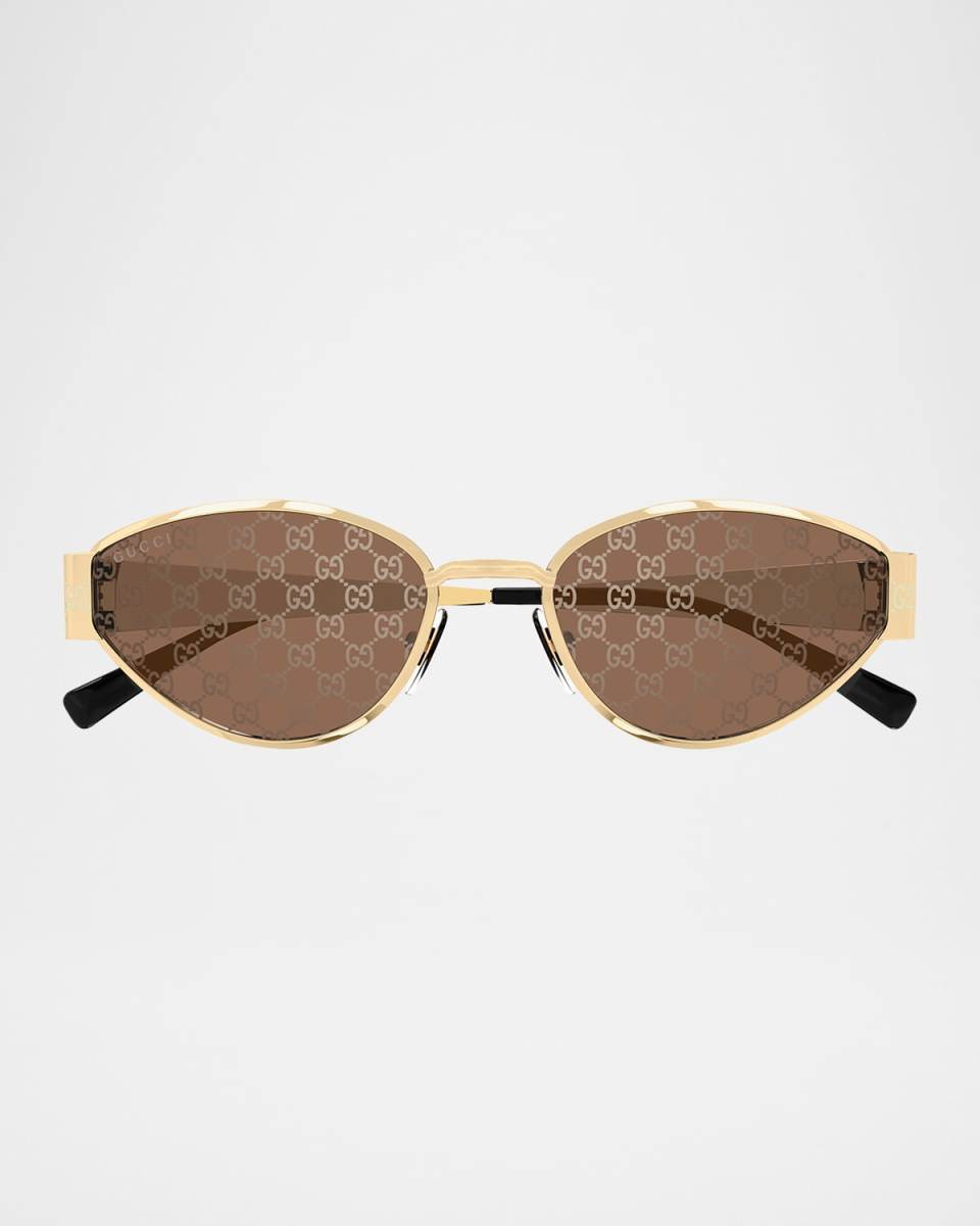 GG Metal Oval Sunglasses